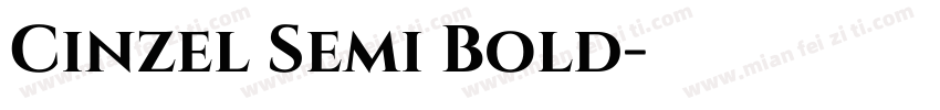 Cinzel Semi Bold字体转换